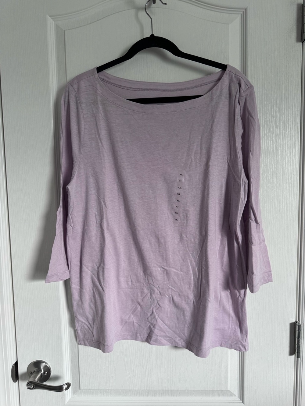 LOFT Lavender Boatneck Long Sleeve Top
